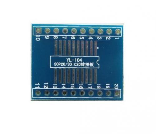 2 pcs SOP-20 to DIP-20 pin Adapter PCB SMD SOP SOP20 Convert