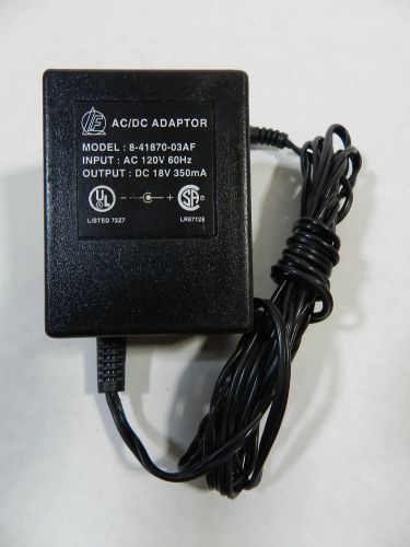 Ac adapter model 35a-18-350 - 18vdc 18v dc - 350ma power supply for sale