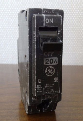 Ge 20 amp 1-pole thql 10ka 120/240v circuit breaker rt-693 for sale