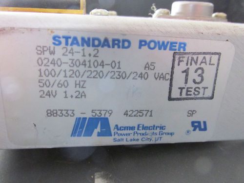 ACME STANDARD POWER SPW 24-1.2 POWER SUPPLY