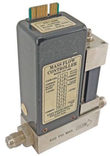 Unit ufc-1000 500psi 500sccm range sih4 gas mfc mass flow control controller for sale