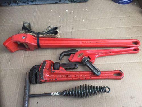 Lot of ridgid wrench no 5 / e-110 and ridgid 12&#034; for sale