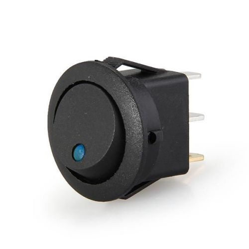 20 Mini Round Blue LED Rocker Indicator Switch 3 Pin On-Off 12V DC