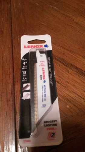 LENOX 418G Reciprocating Saw Blade, 4 In. L, PK 5