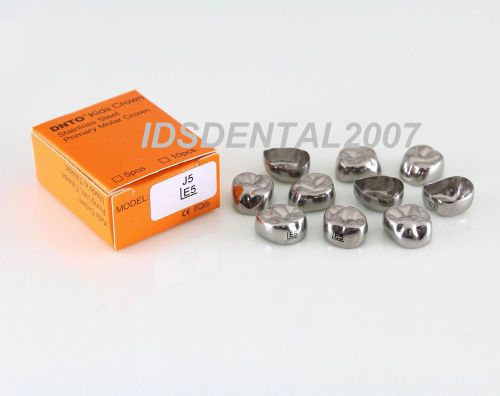 10PCS Stainless Steel Primary Molar Kids Crown Upper Left E5 (J5) Compatible 3M