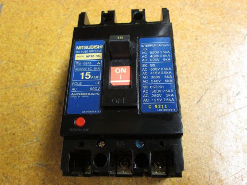 Fuji Electric NF30-SS Circuit Breaker AC220V 5kA 3Pole 600V Gently Used