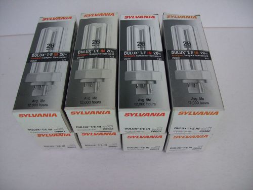 8 sylvania dulux t/ein 26w 4 pin gx24q-3 bulb cfl for sale