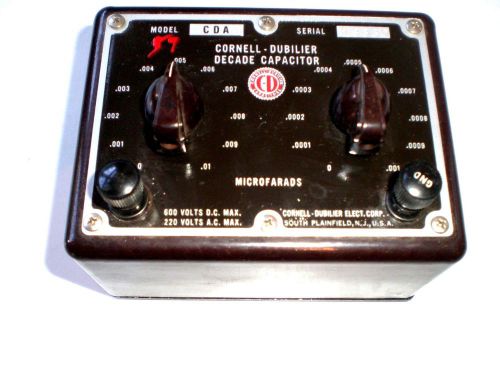 Vintage Cornell-Dubilier CDA-5 Decade Capacitor