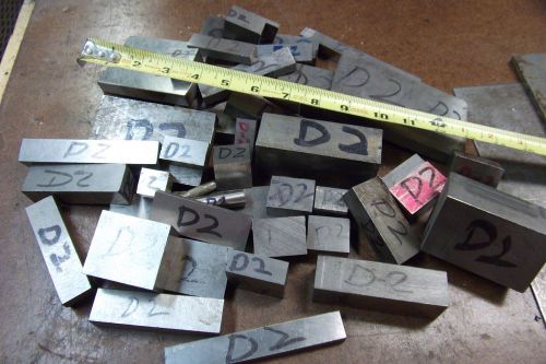 A MEDIUM FLAT RATE BOX  LOT OF -D2-- TOOL STEEL  STOCK 27 LBS. Made In USA