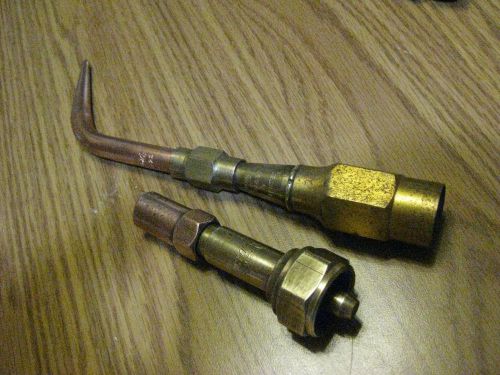 Two brass cutting torch tips - victor 8-mfta &amp; oxweld w-17 &amp; 22 -9 for sale