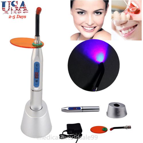 Dental 5W Wireless Cord LED Curing Light Lamp 1500mw Big Power Battery+Rod Pack