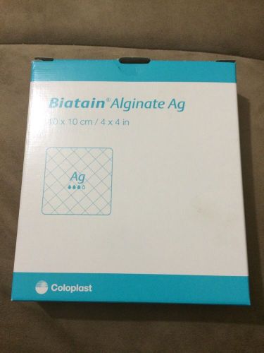 Biatain alginate dressing coloplast: 4&#034; x 4&#034; - box of 10 exp 11 / 2016 for sale