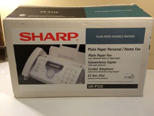 New Sharp UX-P115 Plain Paper Facsimile Fax Machine NEW *Box Opened Yet Not Used