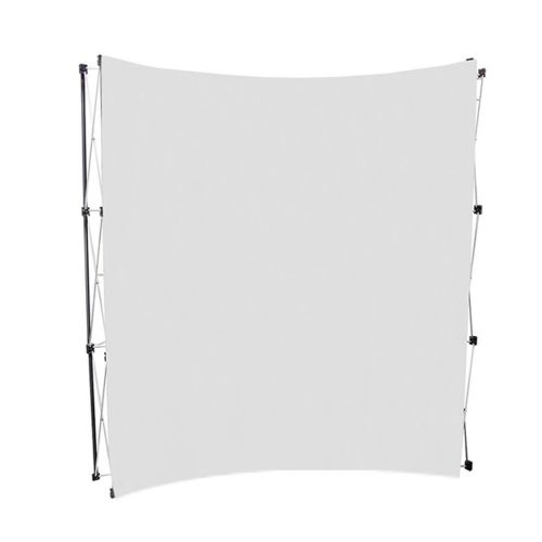 Portable trade show display, 7 1/2&#039; x 7 1/2&#039; curved, rolling case for sale