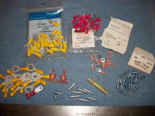 LOT OF ASSORTED CRIMP ON ELECTRICAL WIRE CONNECTORS!