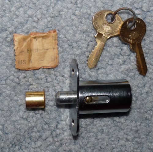 NOS Vintage CORBIN Sliding Door Lock - Cabinet - Furniture - 2 Keys - (LOT 608)