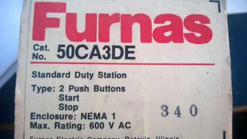 Furnas push button station 50ca3de new in factory box with instructions for sale
