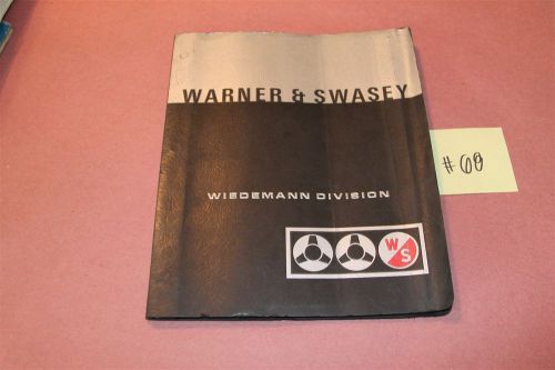 Warner &amp; Swasey M-R-41P Turret Punch Operation &amp; Maintenance Manual Lot # 68