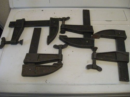 Vintage taylor no.21  heavy duty slide lock/screw clamp(s) set of 4 for sale