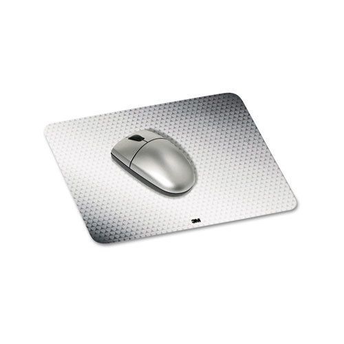 Precise Mouse Pad, Nonskid Repositionable Adhesive Back, 8 1/2 x 7, Gray/Bitmap