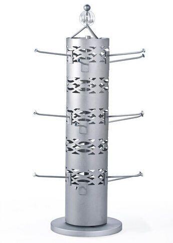 28.0&#034; x 9.5&#034;dia, rotating jewelry display cylinder, holds earrings, headbands &amp; for sale
