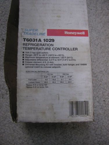 Honeywell T6031A 1029 Refrigeration Temperature Controller