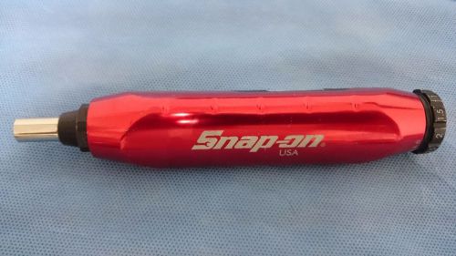 SNAP-ON QDRUVER4 Screwdriver, Torque, Adjustable, 5 to 40 in. lb.
