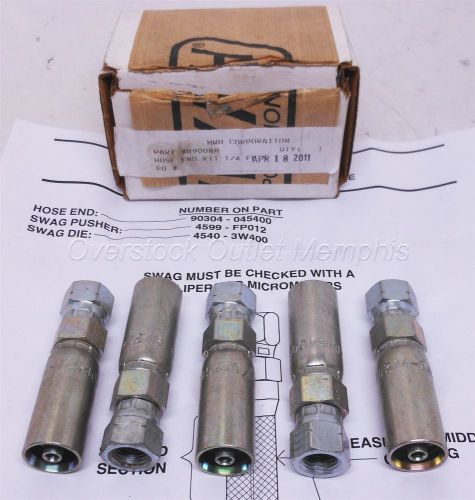 HWH 90304-045400 Fitting Straight - 1/4 In Hose - Box of 5 pcs