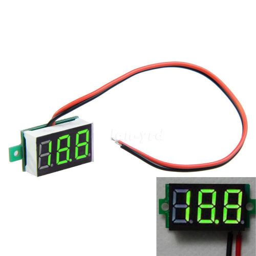Mini DC 0-100V Green LED Panel 3-Digital Display Two Wire Voltage Voltmeter L5YG