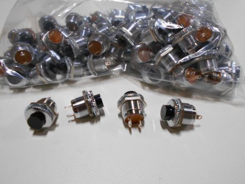 Lot of 10  10PA080 Momentary On Pushbutton Switch, Solder Terminals