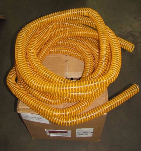 No name 45&#039; x 1 1/2&#034; clear / yellow flexible ducting exhaust vacuum hose tubing for sale
