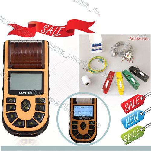 Single channel portable hand-held ecg/ekg machine with printer,software for sale