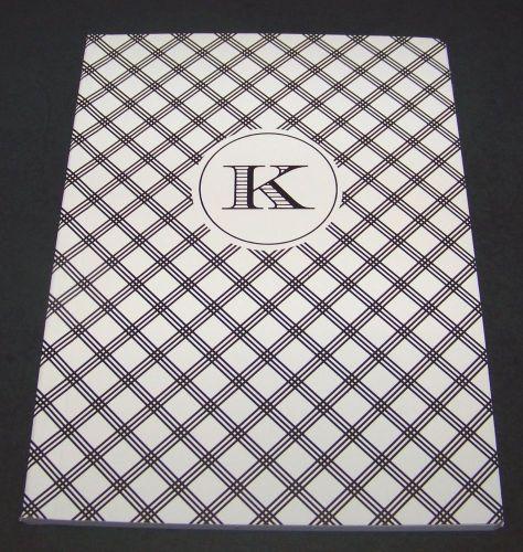 Letter K Journal Notebook Black &amp; White Initial