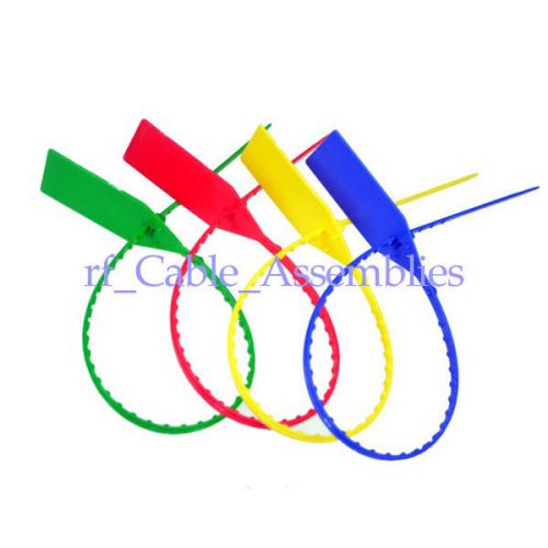 30x colorized nylon seals cable ties with write on labels 6*465mm new for sale