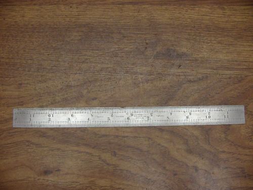 Old Used Tools,L.S. Starrett No.603,12&#034; Ruler,No. 4 Grad. Good Used  Condition