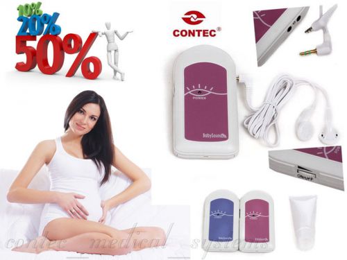 Pocket fetal heart doppler prenatal baby heart rate sound monitor+ gel,us seller for sale