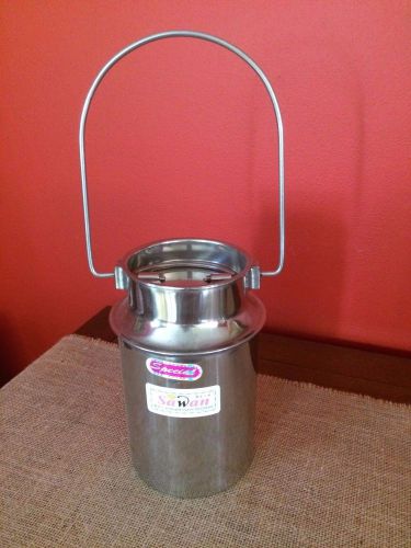 VTG 1/2 gallon stainless steel milk can dairy milking lid and handle New unused