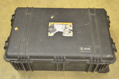 Pelican 1650 shipping storage transport case with wheels pull handle - no foam for sale