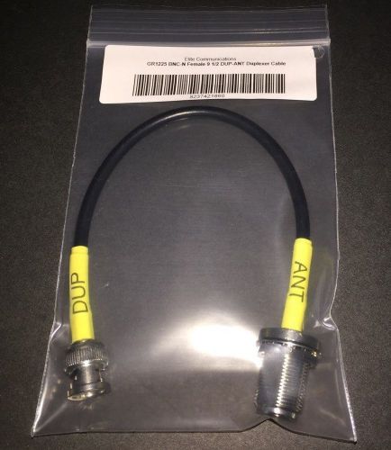 Motorola gr1225 duplexer to antenna cable cut to fit rg58a/u bnc - n female new! for sale