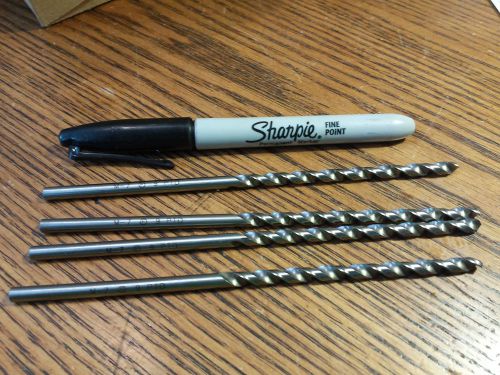 Ptd drill bits, size #9,  m7 steel, 0.196&#034;,  extension, 6&#034; long, lot of 4,  new for sale