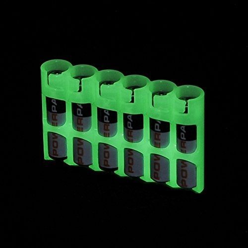 Storacell Powerpax AAA Battery Caddy, Glow-In-The-Dark Moonshine, 6-Pack