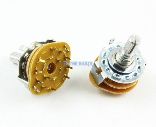 12 pieces 2 pole 5 position 2p5t channel band rotary switch selector for sale