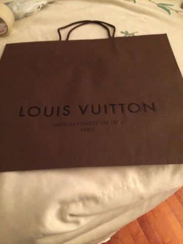 Lg Brown Loius Vuitton Shopping Paper Bag
