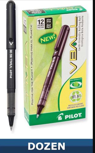 PILOT VBALL Liquid Ink Rollerball Pen, Extra Fine Point, Black, BOX OF 12 NEW