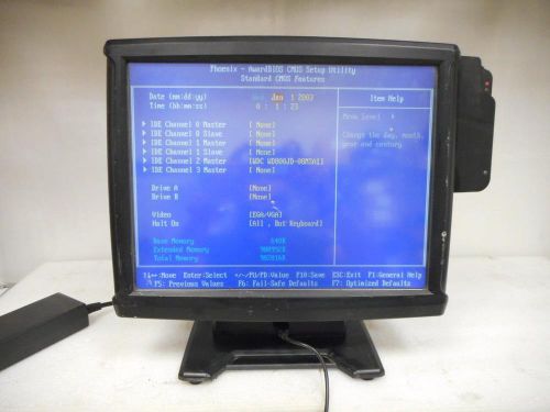 Touch dinamic fs100 15&#034; pos system w/ credit card swipe for sale