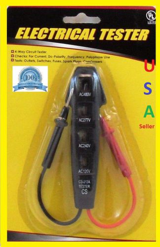 120-480V AC/DC 4-Way Multi Circuit/Elecrical Tester/Detector - Voltage or Outlet