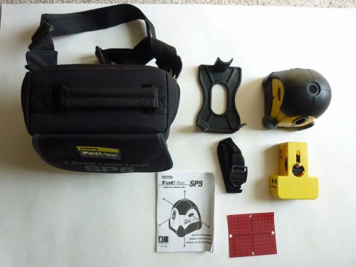 Stanley fatmax 77-154 sp5 5-beam self-leveling laser &amp; accessory bundle for sale