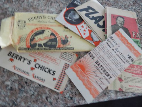 BERRY&#039;S CHICKS, ATCHISON,  KANSAS-PACKET OF POULTRY  SALES INFORMATION