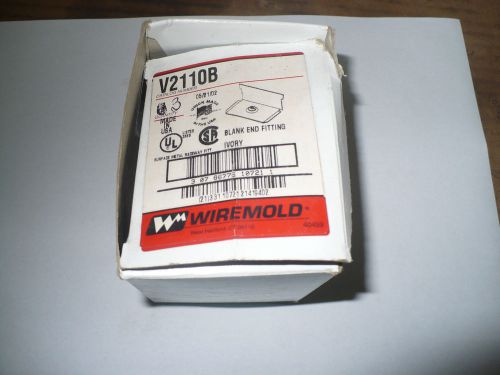 Wiremold V2110B Blank End Fitting, Ivory, Box of 3, New
