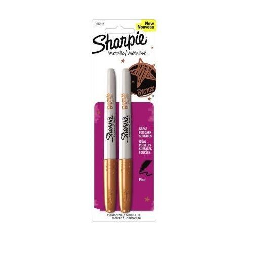 Sharpie Markers Metallic Bronze Fine Point 2 Pack Brand New Sharpies 1823814